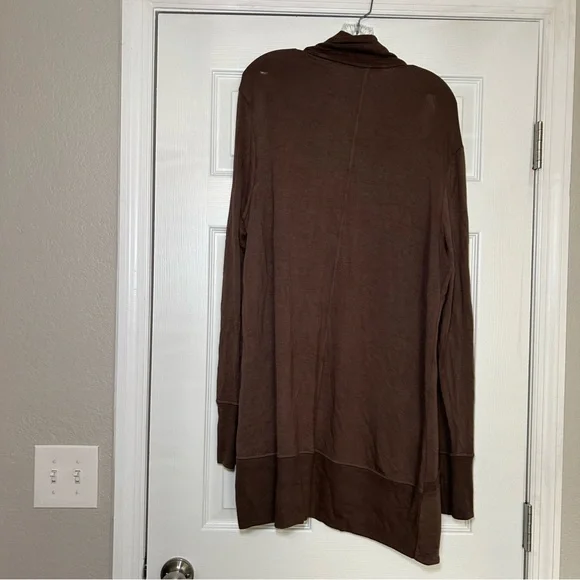 Athleta Brown Knit Open Front Cardigan Women’s XL minimal basic fall cozy career - Picture 6 of 6